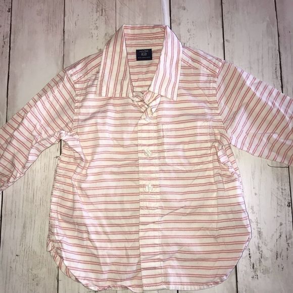 BABY GAP 18-24 mo 3 long sleeve top pink white stripe blue - Picture 7 of 12